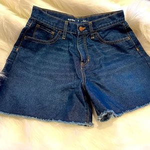 Girls denim cut off shorts